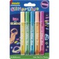 Pack de 5 Tubes de Colle Pailletée Imedio "Glow in the Dark" 10 ml - Brille dans le Noir - Pour Différents Matériaux - Tube