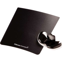 Repose-poignet en gel coulissant Fellowes V-Channel - Minimise la pression du poignet - Couleur noire