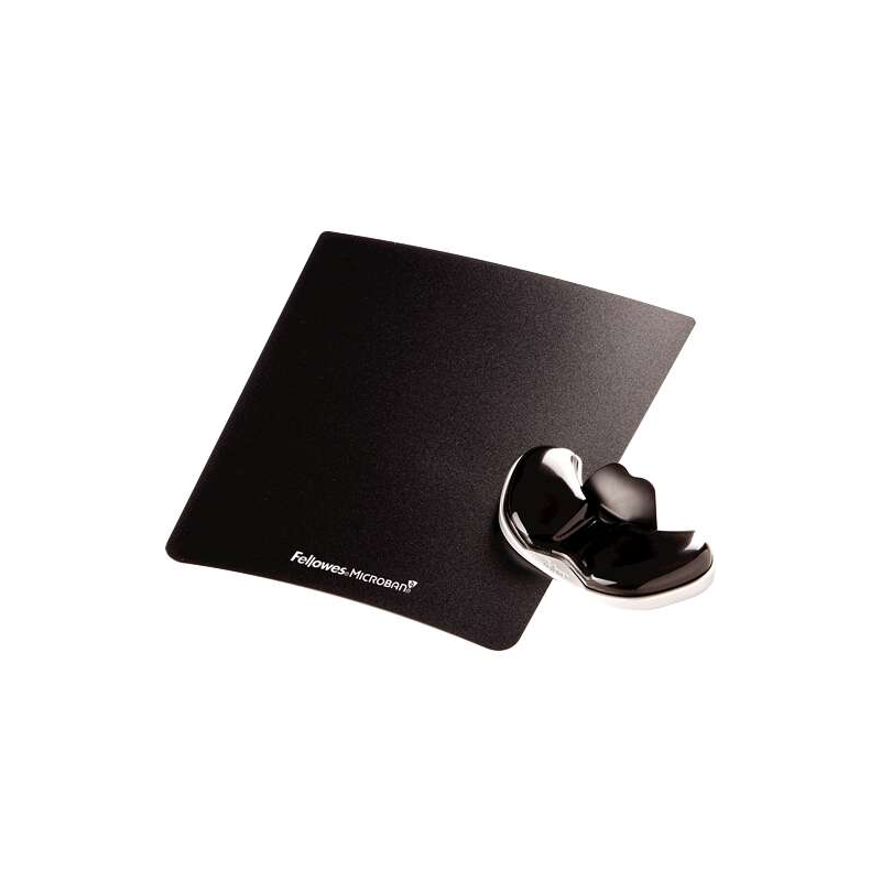 Repose-poignet en gel coulissant Fellowes V-Channel - Minimise la pression du poignet - Couleur noire