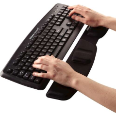 Repose-poignet pour clavier en mousse Fellowes - Conçu pour prévenir les douleurs au poignet - Couleur noire