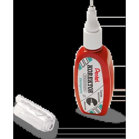 flacon correcteur Pentel rouge blanc