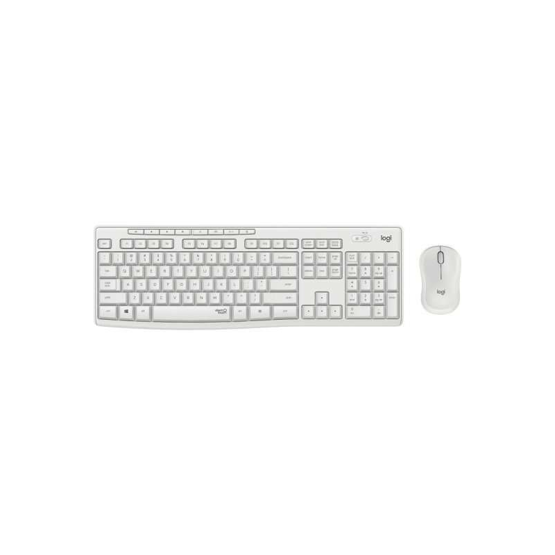 Pack Clavier + Souris Sans Fil Logitech MK295 1000dpi 3 Boutons - Touches et Boutons Silencieux - Utilisation Ambidextre - Coule