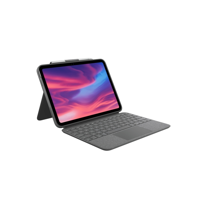 Étui clavier sans fil rétroéclairé Logitech Combo Touch pour iPad (10e et A16e génération) - Pavé tactile - Saisie, visualisatio