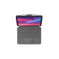 Étui clavier sans fil rétroéclairé Logitech Combo Touch pour iPad (10e et A16e génération) - Pavé tactile - Saisie, visualisatio