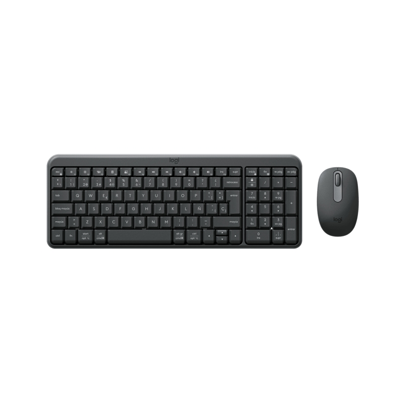 Pack combiné sans fil Bluetooth compact Logitech MK250 sans fil + souris - Utilisation ambidextre - Voyants LED - Couleur noire