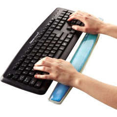 Fellowes Photo Gel Repose-poignet pour clavier – Soulage les points de pression – Base antidérapante – Motif plage tropicale
