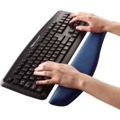 Fellowes PlushTouch Clavier Repose Poignet Foam Fusion - Protection Antibactérienne - Matériau Extra Doux - Base Antidérapante -