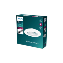 Philips Amigo Flat Fan Ceiling IR RD Ventilador de Techo con Luz LED Hasta 6500K - Aspas Integradas - 25W Ventilador + 60W Luz -