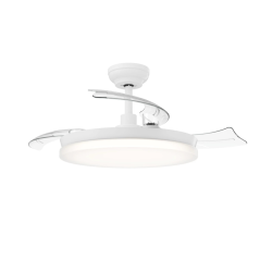 Philips Tynl Retractable Fan Ceiling Ventilador de Techo con Luz LED Hasta 5500K - Aspas Retractiles - 35W Ventilador + 28W Luz