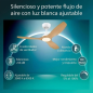 Philips Olas Fan Ceiling Ventilador de Techo con Luz LED Hasta 6500K - Aspas Fijas - 35W Ventilador + 24W Luz - Mando a Distanci