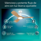 Philips Olas Fan Ceiling Ventilador de Techo con Luz LED Hasta 6500K - Aspas Fijas - 30W Ventilador + 24W Luz - Mando a Distanci
