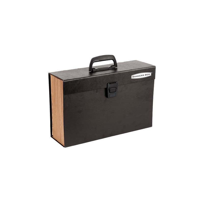 Mallette de classement résistante Bankers Box - 19 sections pour documents - Fermeture de sécurité avec clic - Structure laminée