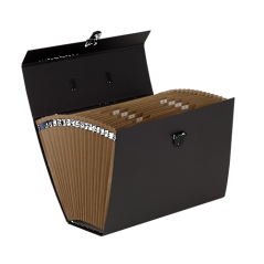 Mallette de classement résistante Bankers Box - 19 sections pour documents - Fermeture de sécurité avec clic - Structure laminée