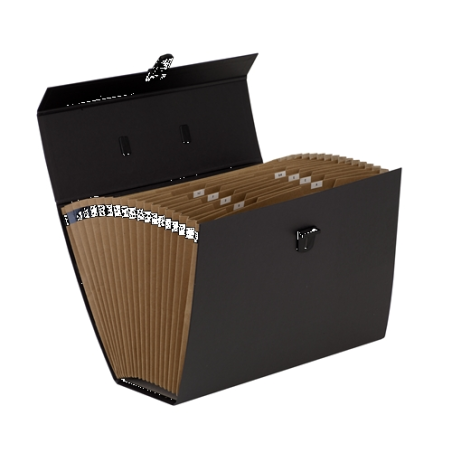 Mallette de classement résistante Bankers Box - 19 sections pour documents - Fermeture de sécurité avec clic - Structure laminée