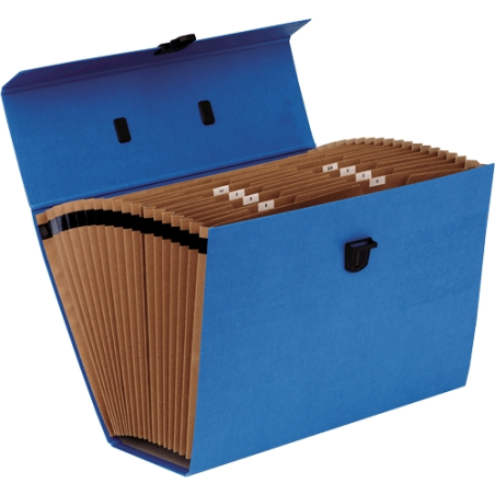 Mallette de classement résistante Bankers Box - Structure laminée - 19 sections d'organisation - Fermeture de sécurité avec clic