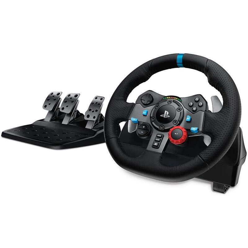 Ensemble volant et pédales Logitech G29 Driving Force Compatible avec PS3, PS4, PS5 et PC - Rotation à 900º - Effet de retour de