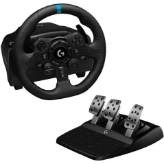 Ensemble volant et pédales Logitech G923 Trueforce Racing Compatible avec PS4, PS5 et PC - Indicateur de régime à LED - Rotation