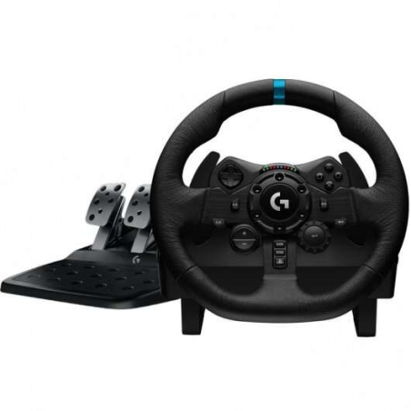 Ensemble volant et pédales Logitech G923 Trueforce Racing Compatible avec PS4, PS5 et PC - Indicateur de régime à LED - Rotation
