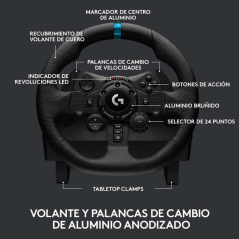 Ensemble volant et pédales Logitech G923 Trueforce Racing Compatible avec PS4, PS5 et PC - Indicateur de régime à LED - Rotation