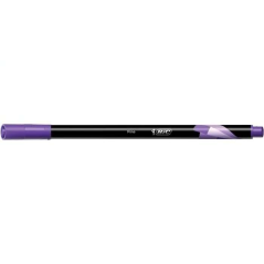LOT de 12 Bic Intensity Marqueur à pointe fine 0,8 mm - Ligne 0,4 mm - Encre à base d'eau - Couleur Violet
