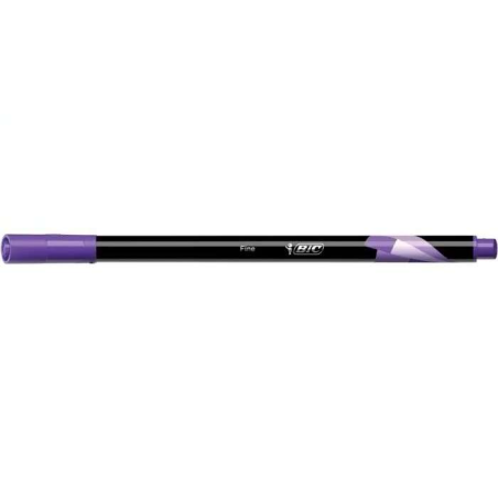 LOT de 12 Bic Intensity Marqueur à pointe fine 0,8 mm - Ligne 0,4 mm - Encre à base d'eau - Couleur Violet