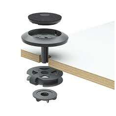 Support de base pour microphone Logitech Rally - Tables de 20 à 50 mm d'épaisseur - Convient aux plafonds - Couleur gris foncé