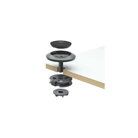 Support de base pour microphone Logitech Rally - Tables de 20 à 50 mm d'épaisseur - Convient aux plafonds - Couleur gris foncé