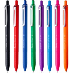 Stylos bille rétractables Pentel iZee 0,7 mm assortis x8