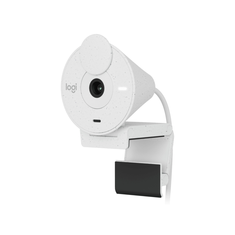 Webcam Full HD Logitech Brio 300 - 2 mégapixels - Champ de vision de 70° - Couleur blanc brut