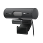 Logitech Brio 505 Webcam - 1080P - Zom Digital 4X - Enfoque Automatico - Microfono Estero - Negro