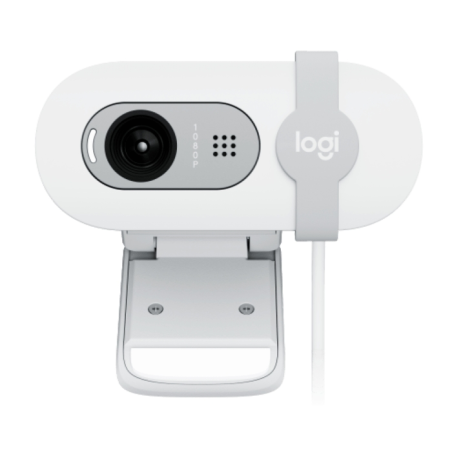 Webcam Logitech Brio 100 Full HD - 2 mégapixels - Antireflet - Blanc cassé