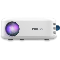 Vidéoprojecteur LED Philips - HD 720p - Luminosité 100 lumens ANSI - Projection jusqu'à 80 pouces - Wi-Fi - Haut-parleurs intégr