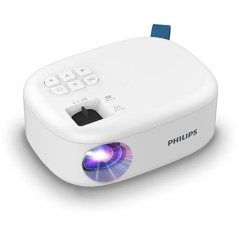 Vidéoprojecteur LED Philips - HD 720p - Luminosité 100 lumens ANSI - Projection jusqu'à 80 pouces - Wi-Fi - Haut-parleurs intégr