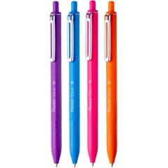 Stylos bille rétractables Pentel iZee 0,7 mm 4 couleurs