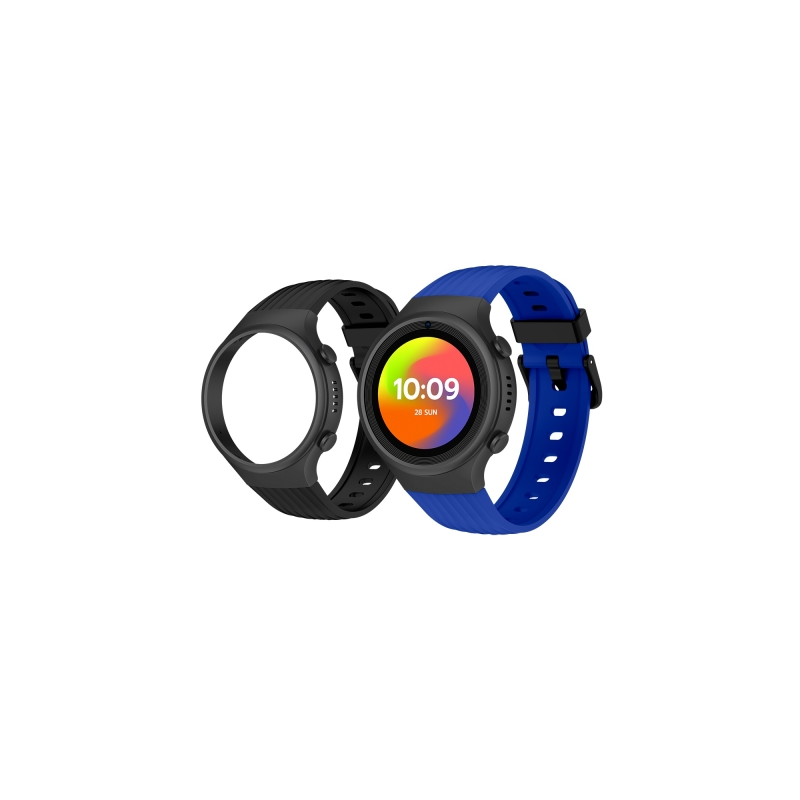 Montre connectée SPC Smartee 4G Junior avec écran rond de 1,2" - 4G - Localisation GPS - Mode école - Zones de sécurité - Étanch