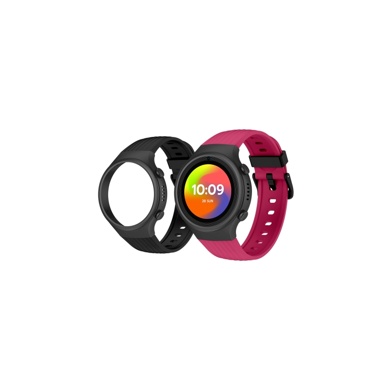 Montre connectée SPC Smartee 4G Junior avec écran rond de 1,2" - 4G - Localisation GPS - Mode école - Zones de sécurité - Étanch