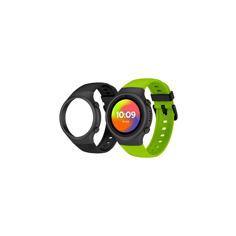 Montre connectée SPC Smartee 4G Junior avec écran rond de 1,2" - 4G - Localisation GPS - Mode école - Zones de sécurité - Étanch