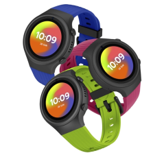 Montre connectée SPC Smartee 4G Junior avec écran rond de 1,2" - 4G - Localisation GPS - Mode école - Zones de sécurité - Étanch