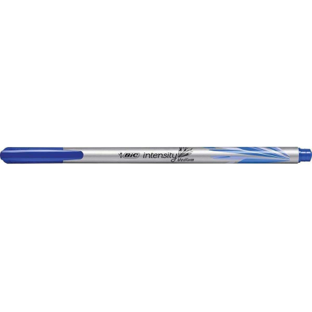 LOT de 12 Bic Intensity Medium Marker Pen 0.8mm - Encre à base d'eau - Couleur Bleu