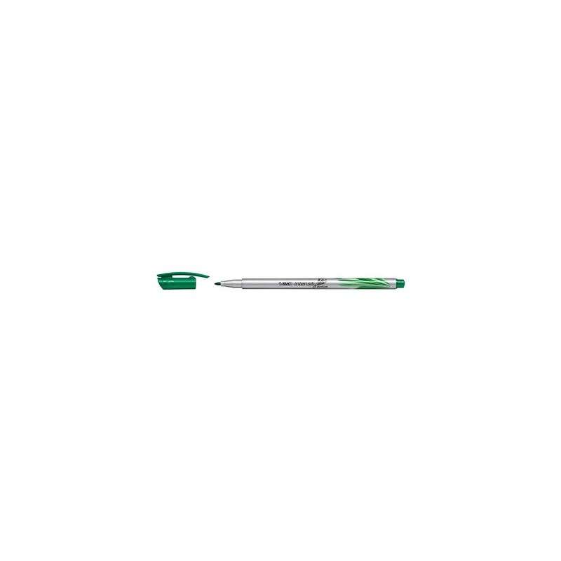 LOT de 12 Bic Intensity Medium Marker Pen 0.8mm - Encre à base d'eau - Couleur Vert