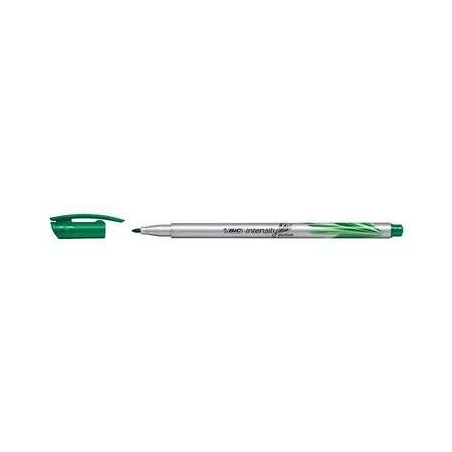 LOT de 12 Bic Intensity Medium Marker Pen 0.8mm - Encre à base d'eau - Couleur Vert