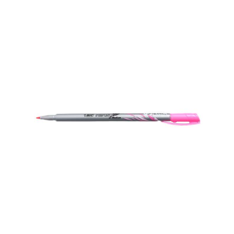 LOT de 12 Bic Intensity Medium Marker Pen 0.8mm - Encre à base d'eau - Couleur Rose