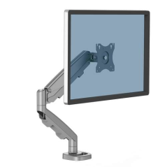 Fellowes Eppa Bras pour écran simple - Jusqu'à 39" et 8 kg - Réglage par ressort à gaz - Couleur argent