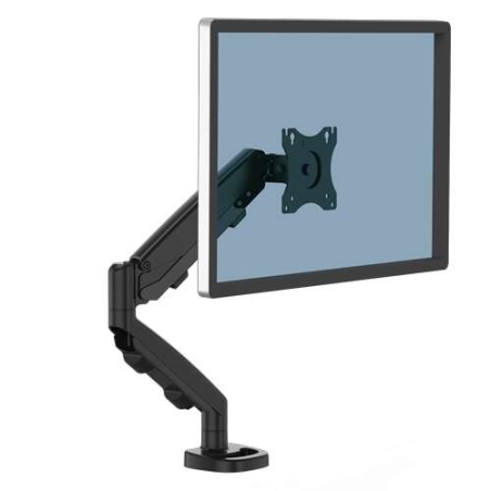 Fellowes Eppa Single Monitor Arm - Jusqu'à 39" et 8 kg - Réglage par ressort à gaz - Couleur Noir