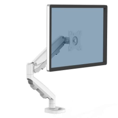 Fellowes Eppa Bras pour écran simple - Jusqu'à 39" et 8 kg - Réglage par ressort à gaz - Couleur blanche