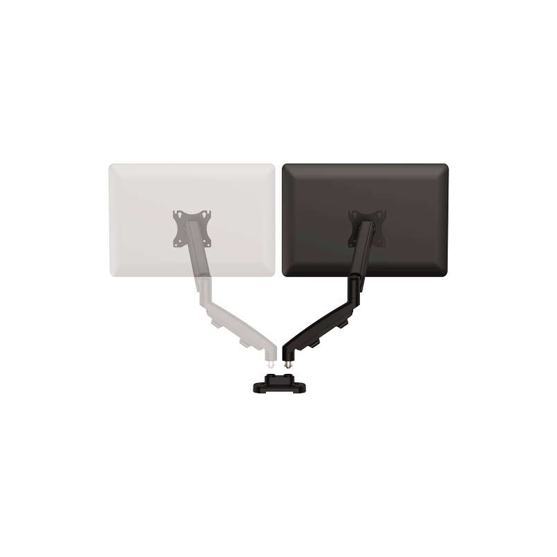 Fellowes Eppa Kit de Conversion Double Moniteur - Jusqu'à 39" et 8kg - Ressort à Gaz Réglable - Couleur Noir