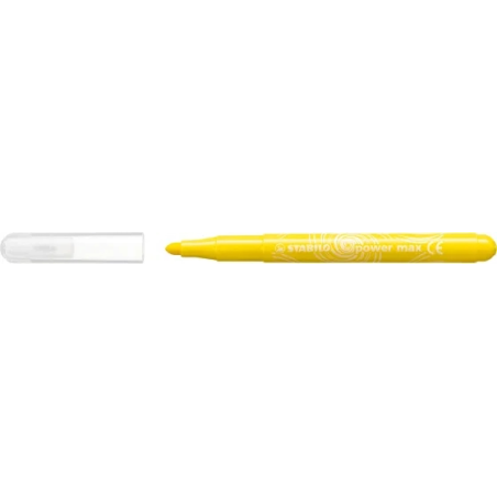Lot de 12 marqueurs Stabilo Power Max à pointe large – trait 3 mm – encre lavable – ne sèche pas – couleurs assorties