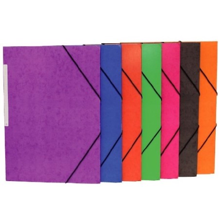 ✅ LOT de 20 Chemise en Carton Mariola Simil Prespan avec Étiquette au Dos Folio 500gr/m2 - Mesures 34x25cm - Fe en stock