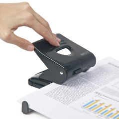 Perforatrice métallique Rapesco 827 - Jusqu'à 27 feuilles - Marqueurs de format - Système de verrouillage - Noir
