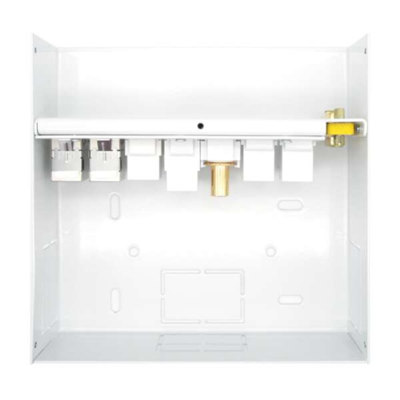Boîtier de connexion VGA Aisens, Jack 3.5, 2x HDM, 1x USB-, 1x USB-B, 2x RJ45 Cat.6A STP - Couleur blanche